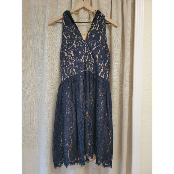 Eliza J Navy Blue Halter Dress, size 8 - Picture 4 of 6